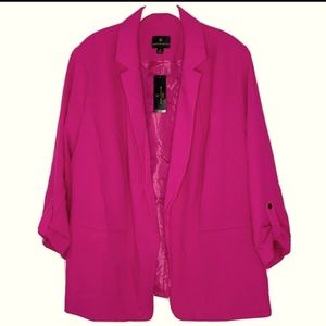 Worthington Hot Pink Open Blazer Jacket